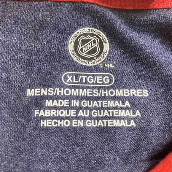 NHL Columbus Blue Jackets Logo Ringer Tee Men’s XL Blue Soft Hockey CBJ NWT - Picture 4 of 9